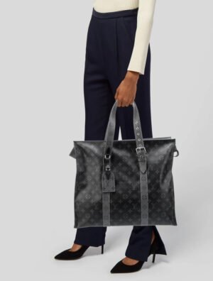 Louis Vuitton 2020 Monogram Eclipse Reverse New Cabas Zippe GM M45379