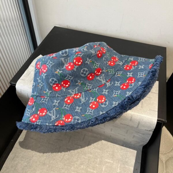 Louis Vuitton x TM Denim Cerise Bucket Hat - Image 6