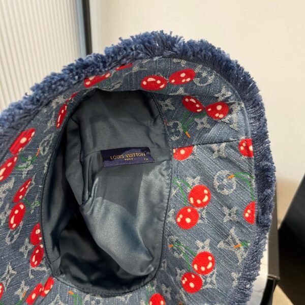 Louis Vuitton x TM Denim Cerise Bucket Hat - Image 4