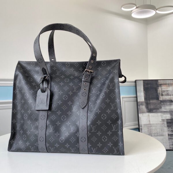 Louis Vuitton 2020 Monogram Eclipse Reverse New Cabas Zippe GM M45379 - Image 2