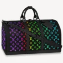Louis Vuitton Keepall Fiber Optic LED Monogram 50 Black in Leather